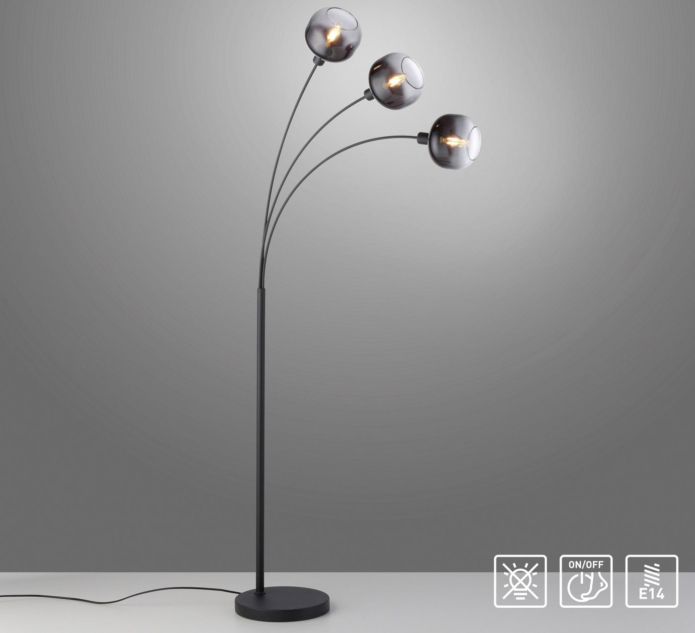JUST LIGHT Stehlampe ZEA, ohne Leuchtmittel, ExklusiveE14 – Bild 3 von 5