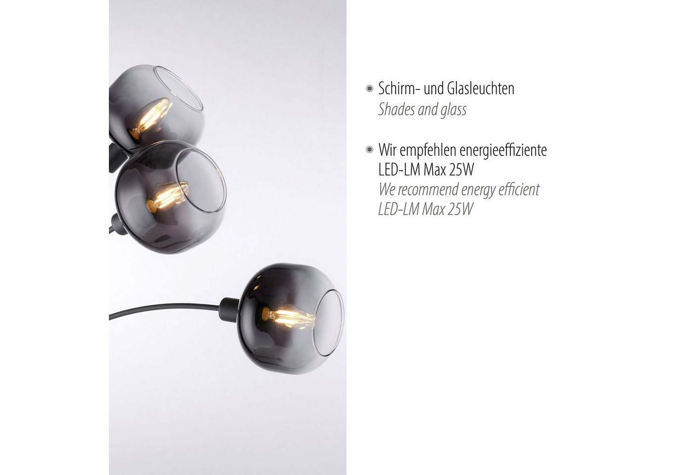 JUST LIGHT Stehlampe ZEA, ohne Leuchtmittel, ExklusiveE14 – Bild 4 von 5