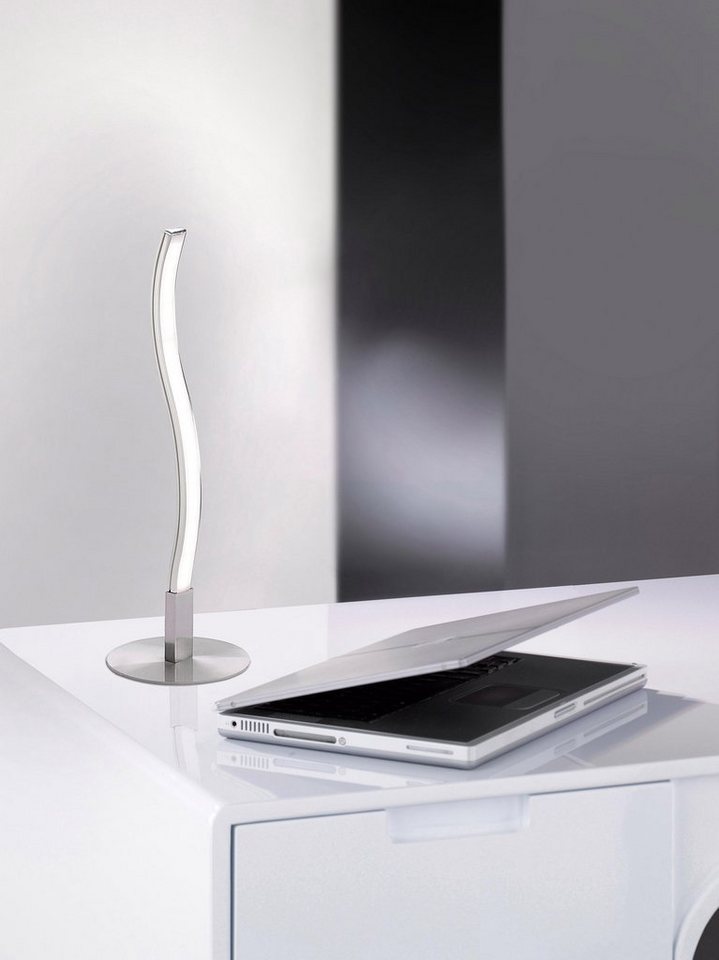 JUST LIGHT Tischleuchte WAVE, LED fest integriert, Warmweiß, inklusive Schnurschalter – Bild 3 von 5