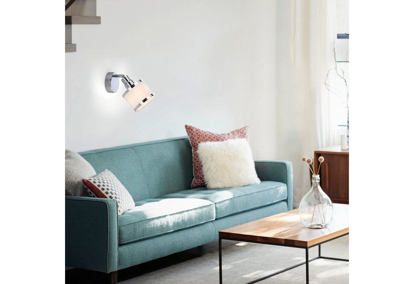 JUST LIGHT Wandleuchte ACCOR, ohne Leuchtmittel, Exklusive E14, Schalter, Kippschalter, Schalter – Bild 2 von 5