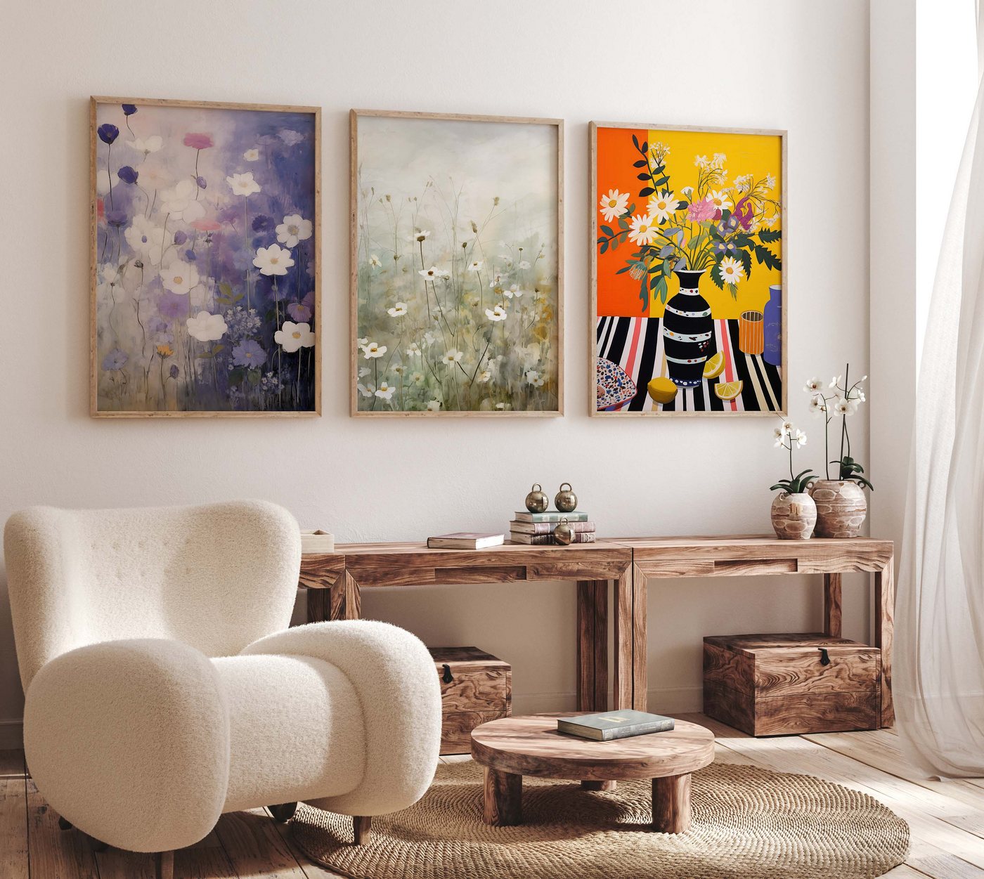 JUSTGOODMOOD Poster Blumen Geschenkidee Bunte Florale llustrationen und Romantische Blüten, A (1 St) – Bild 2 von 5