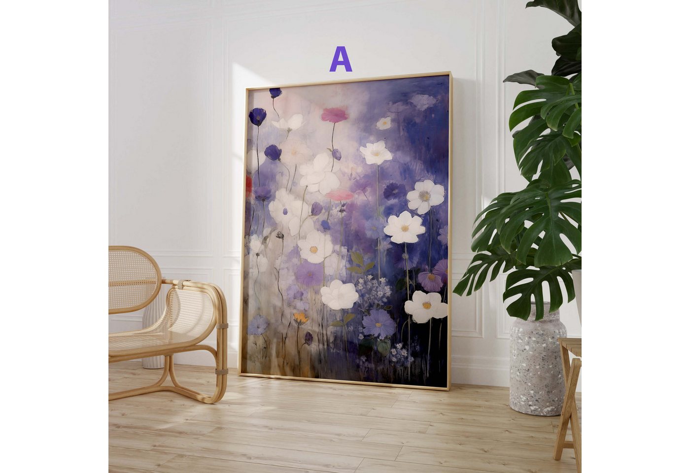 JUSTGOODMOOD Poster Blumen Geschenkidee Bunte Florale llustrationen und Romantische Blüten, A (1 St) – Bild 3 von 5