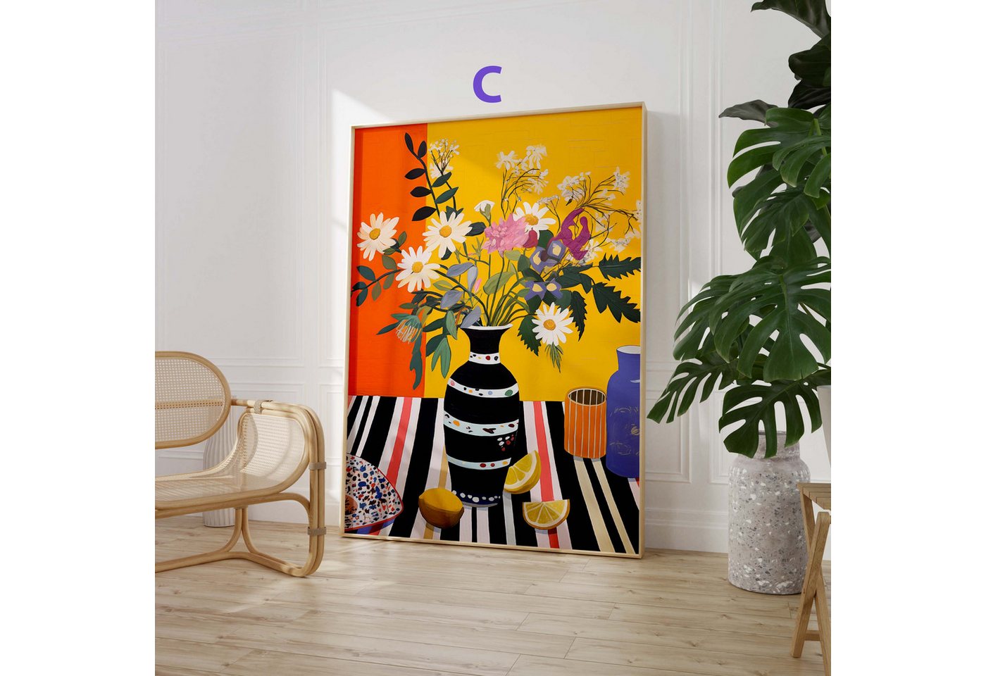 JUSTGOODMOOD Poster Blumen Geschenkidee Bunte Florale llustrationen und Romantische Blüten, A (1 St) – Bild 5 von 5