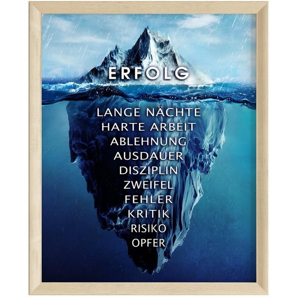JUSTGOODMOOD Poster Premium ® Eisberg Erfolg · Gletscher · Motivation · ohne Rahmen, Poster in verschiedenen Größen Verfügbar, Poster, Wandbild