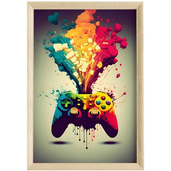 JUSTGOODMOOD Poster Premium ® Gamer Controller · ohne Rahmen