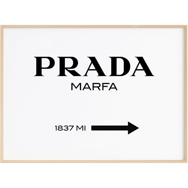 JUSTGOODMOOD Poster Premium ® Prada Marfa Poster · ohne Rahmen, (1 St), Poster in verschiedenen Größen verfügbar