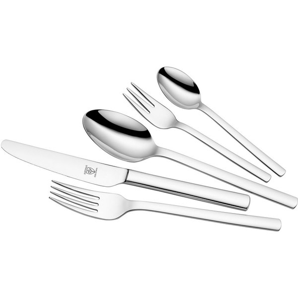 Justinus Besteck-Set ALPHA, 30-teilig, für 6 Personen, Poliert, (30-tlg), 6 Personen, Edelstahl 18/0