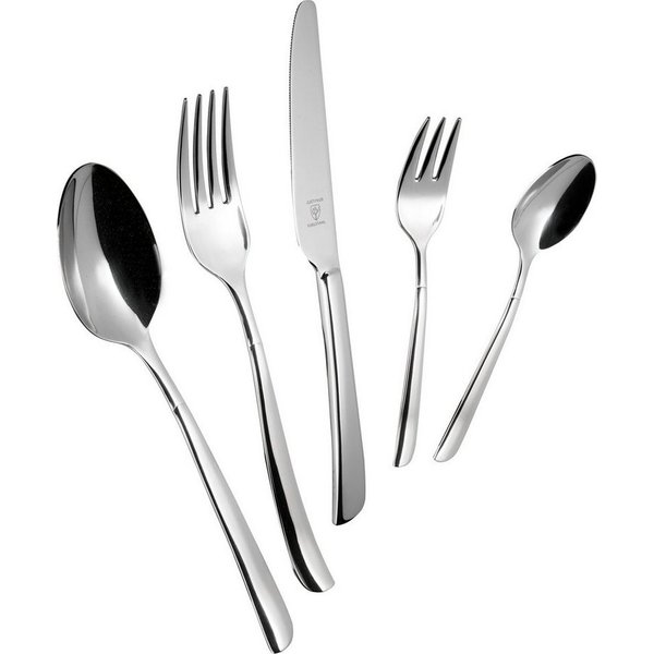 Justinus Besteck-Set VENTANA, 30-teilig, für 6 Personen, Edelstahl, (30-tlg), 6 Personen, Edelstahl, mit ergonomischen Griffen, Spülmaschinenfest