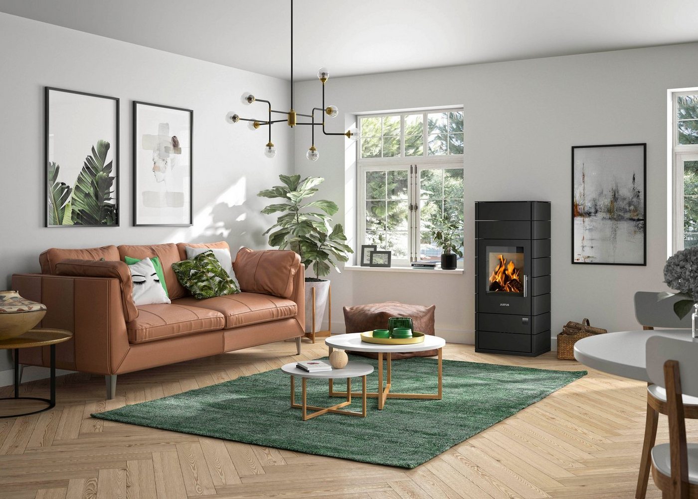 JUSTUS Kaminofen Tova, 6 kW, Zeitbrand – Bild 2 von 5
