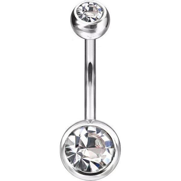 JVmoebel Bauchnabelpiercing Bananabells, Titan Bananabell KRISTALL Farbauswahl