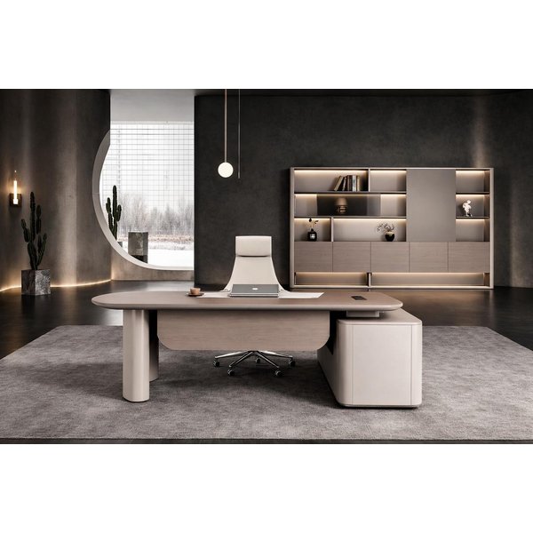 JVmoebel Büromöbel-Set Elegantes Büromöbel-Set: Chefschreibtisch, Büroschrank & Sessel, Made in Europa