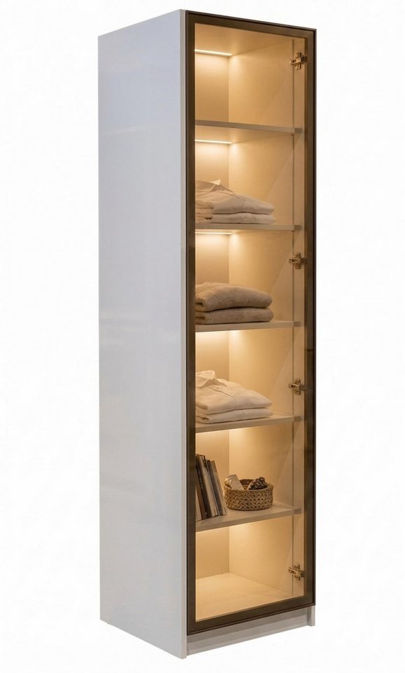 JVmoebel Eckkleiderschrank Ankleidezimmer Set Modulares Schranksystem Beige Moderner Stil Hell Made in Europa – Bild 4 von 5