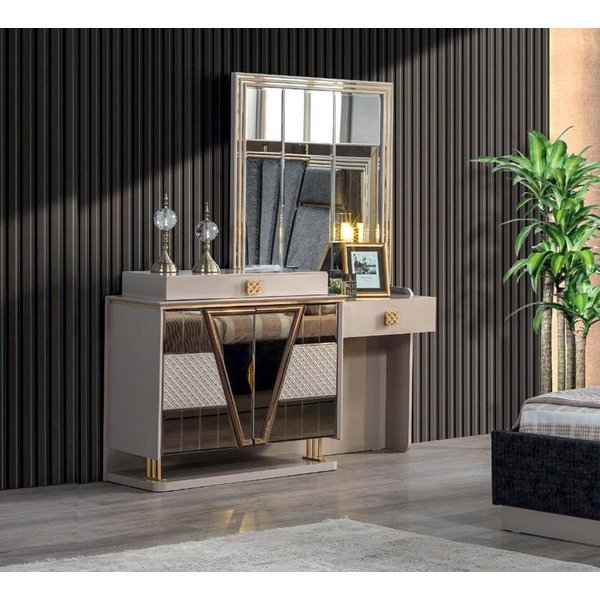 JVmoebel Schminktisch Eleganter Schminktisch mit Spiegel in modernem Design (1-St., Schminktisch mit Spiegel), Made in Europa