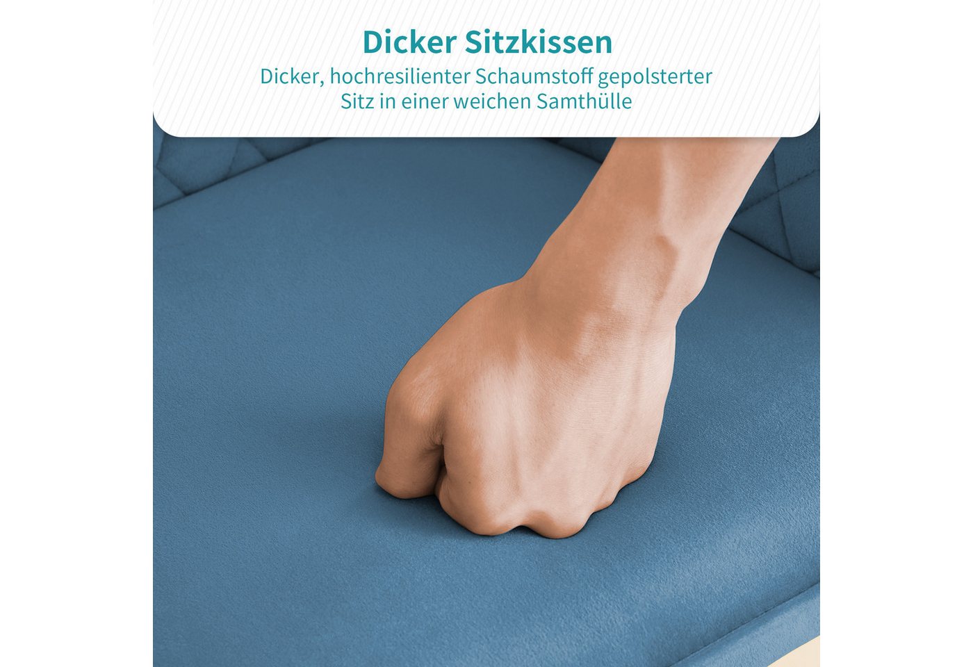 JYMTOM Barhocker Kunstleder Barhocker, 2er-Set, Barstühle mit gepolsterter Sitz, Rücken-/Armlehnen und Metallbeinen für Küche,und Esszimmer.(2,Teal) – Bild 3 von 5