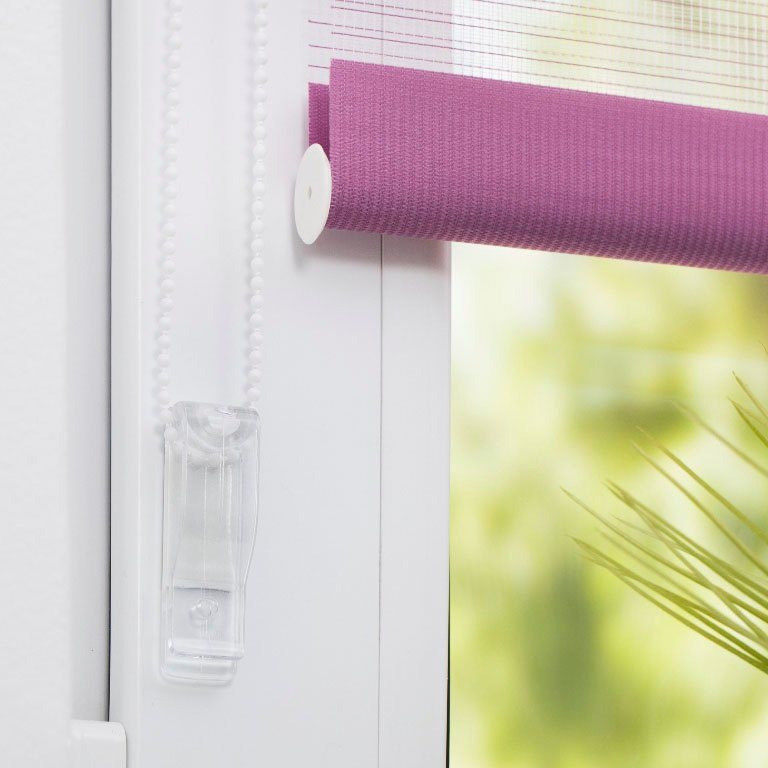 Doppelrollo Maringa Klemmfix, K-HOME, Lichtschutz, ohne Bohren, Klemmfix, in verschiedenen Größen und 11 Farben erhältlich – Bild 4 von 5
