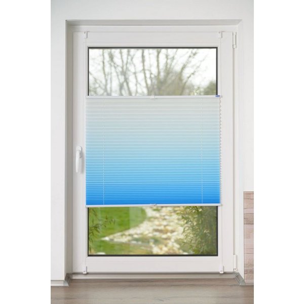 K-HOME Plissee Farbverlauf Sunrise, Lichtschutz, ohne Bohren, verspannt, Klemmfix