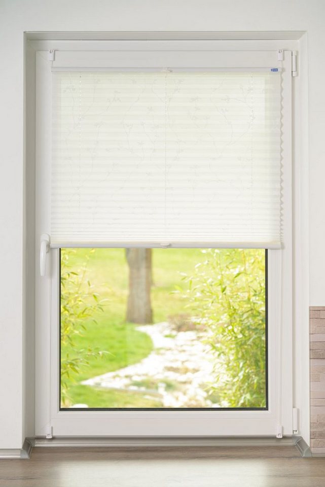 K-HOME Plissee Klemmfix Elba, ohne Bohren, Klemmfix, bedruckt, Lichtschutz, ohne Bohren, Klemmfix, Lichtschutz, ohne Bohren, verspannt, bedruckt – Bild 4 von 5