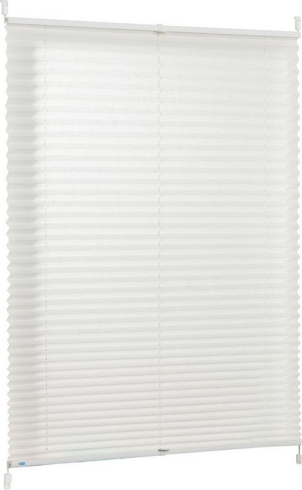 K-HOME Plissee Klemmfix Pisa, ohne Bohren, LIchtschutz, verspannt, Lichtschutz, ohne Bohren, verspannt, Klemmfix, Crushed-Optik – Bild 2 von 5