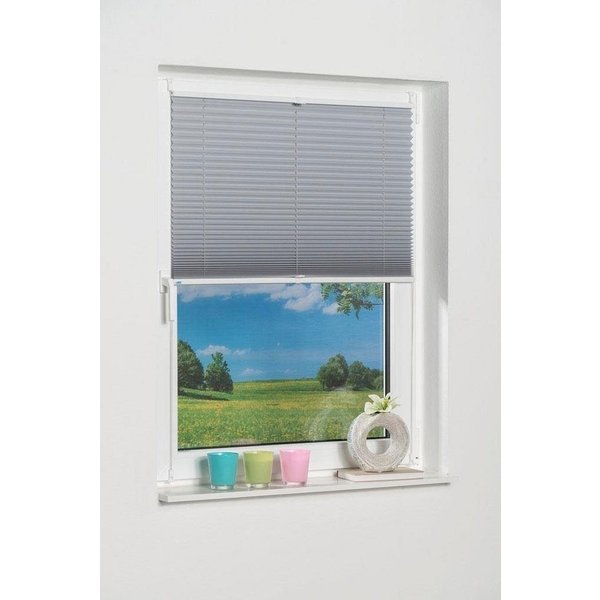 K-HOME Plissee Klemmfix Pisa, ohne Bohren, verdunkelnd, Klemmfix, verdunkelnd, ohne Bohren, verspannt, Klemmfix