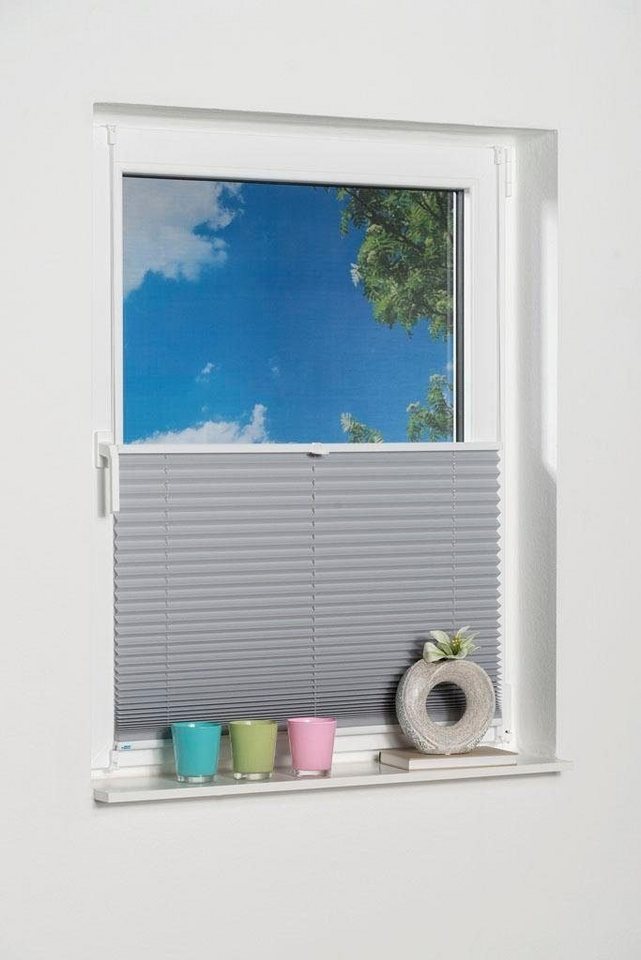 K-HOME Plissee Klemmfix Pisa, ohne Bohren, verdunkelnd, Klemmfix, verdunkelnd, ohne Bohren, verspannt, Klemmfix – Bild 4 von 5
