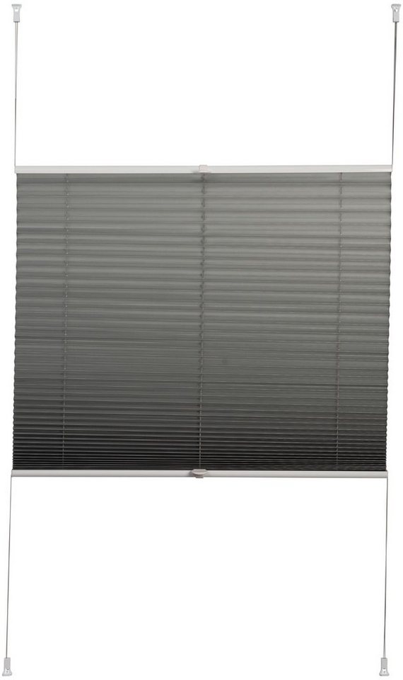 K-HOME Plissee Klemmfix Pisa, ohne Bohren, LIchtschutz, verspannt, Lichtschutz, ohne Bohren, verspannt, Klemmfix, Crushed-Optik – Bild 3 von 5