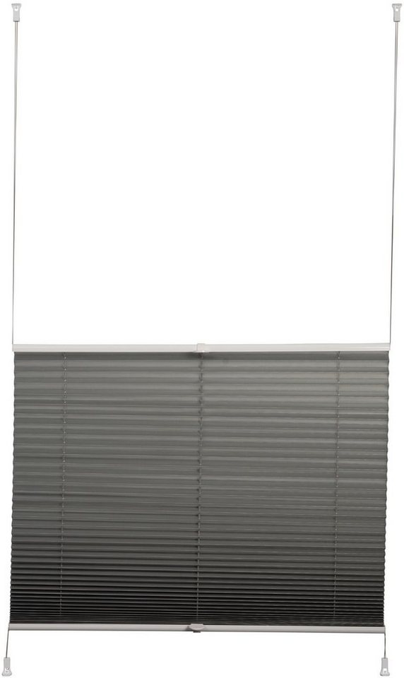 K-HOME Plissee Klemmfix Pisa, ohne Bohren, LIchtschutz, verspannt, Lichtschutz, ohne Bohren, verspannt, Klemmfix, Crushed-Optik – Bild 4 von 5