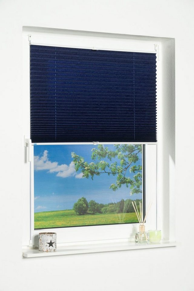 K-HOME Plissee Klemmfix Pisa, ohne Bohren, LIchtschutz, verspannt, Lichtschutz, ohne Bohren, verspannt, Klemmfix, Crushed-Optik – Bild 4 von 5