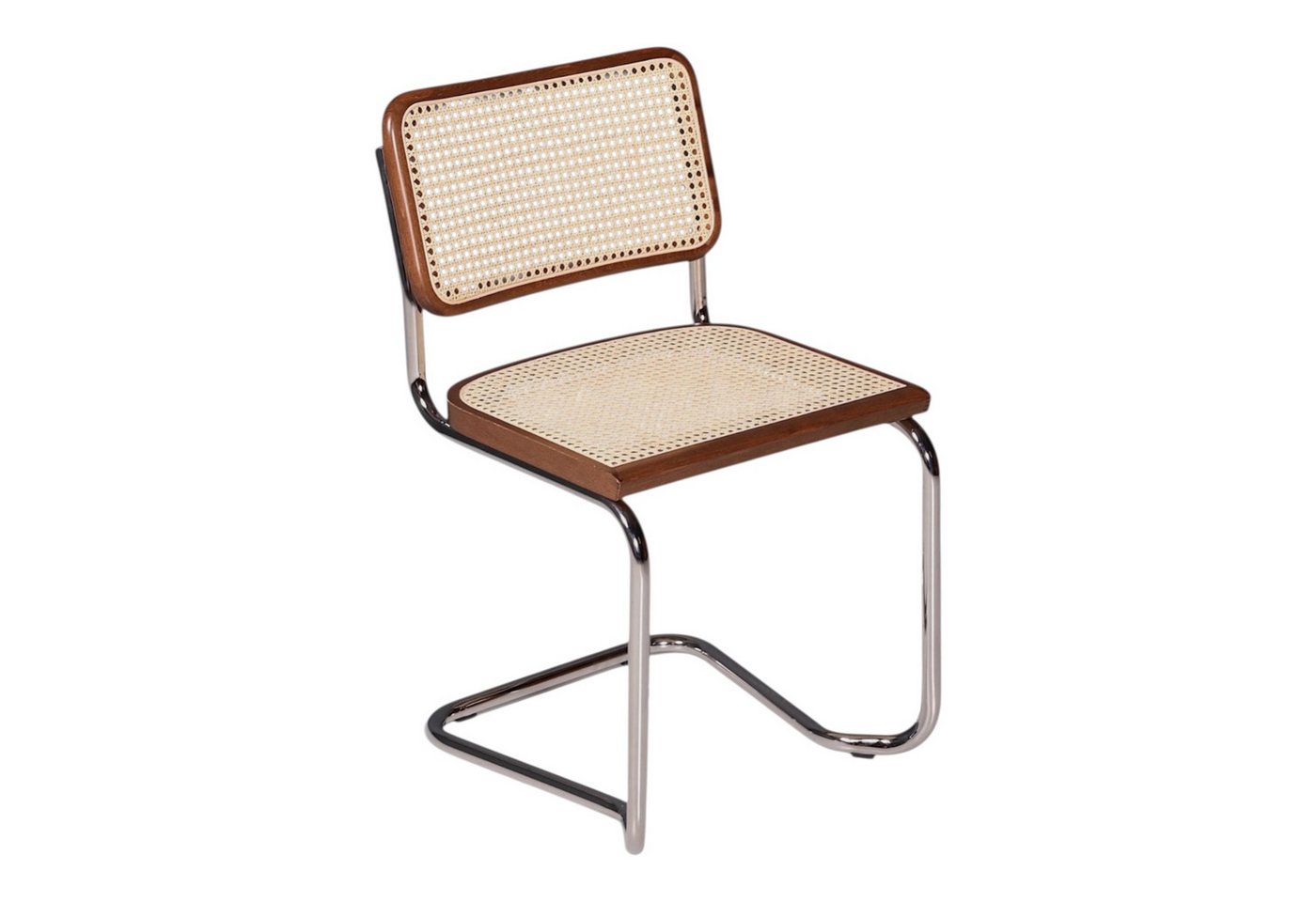 k-hometrends Freischwinger KAROL, 2er-Set, aus Walnussholz mit Wiener Geflecht (2er-Set), Designstühle, B/H/T: 47 x 82 x 50 cm - Made in Italy – Bild 2 von 5