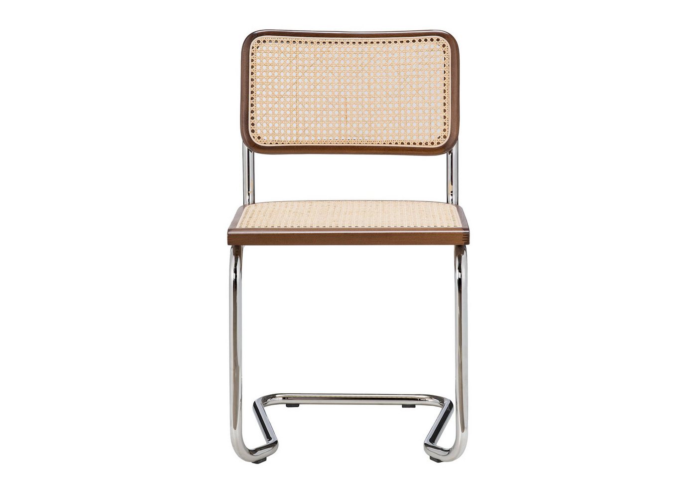 k-hometrends Freischwinger KAROL, 2er-Set, aus Walnussholz mit Wiener Geflecht (2er-Set), Designstühle, B/H/T: 47 x 82 x 50 cm - Made in Italy – Bild 3 von 5