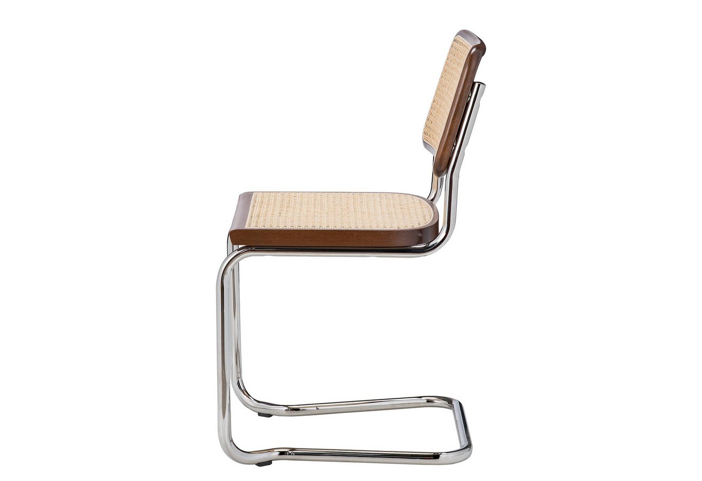 k-hometrends Freischwinger KAROL, 2er-Set, aus Walnussholz mit Wiener Geflecht (2er-Set), Designstühle, B/H/T: 47 x 82 x 50 cm - Made in Italy – Bild 4 von 5