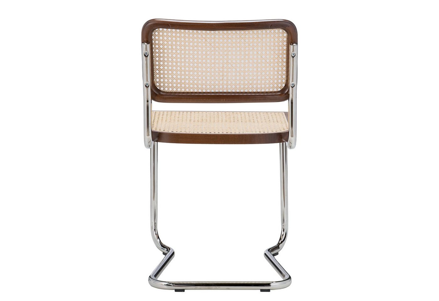 k-hometrends Freischwinger KAROL, 2er-Set, aus Walnussholz mit Wiener Geflecht (2er-Set), Designstühle, B/H/T: 47 x 82 x 50 cm - Made in Italy – Bild 5 von 5