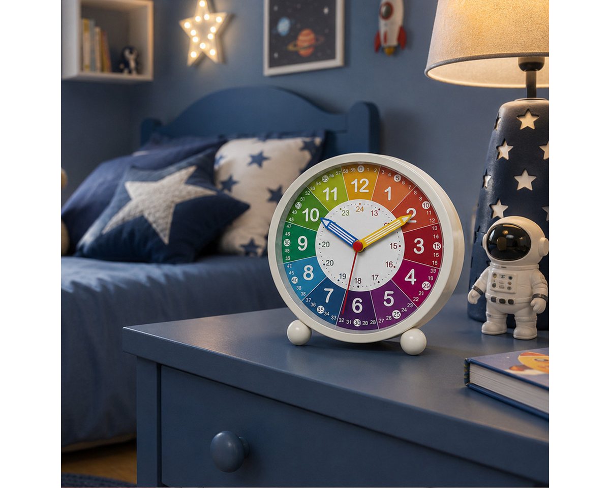 K&L Wall Art Tischuhr Kinder Tischwecker Junge Mädchen Tischuhr Kinderzimmer leises Uhrwerk, Kinderwecker mit Licht und Alarmfunktion – Bild 2 von 5
