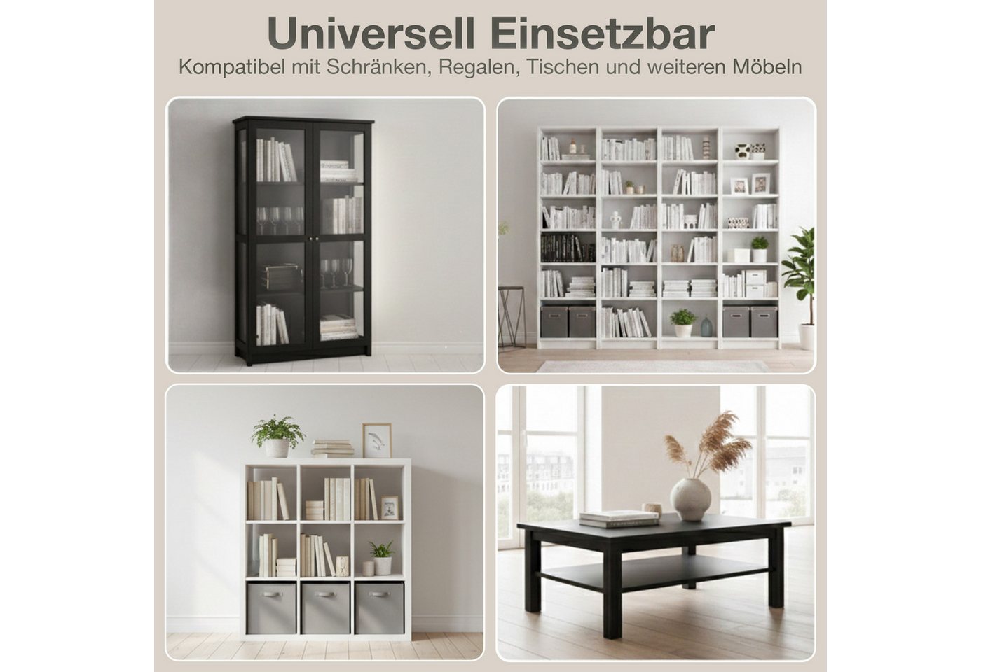K-Möbel Möbelfuß C1100, (Set, 12-St., 12 Stück inkl 25mm & 30mm Schrauben), Made in Germany - bis 300kg belastbar – Bild 5 von 5