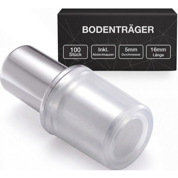 K-Möbel Wandregalhalter Bodenträger, Set 100-tlg., Für Glasboden und viel mehr