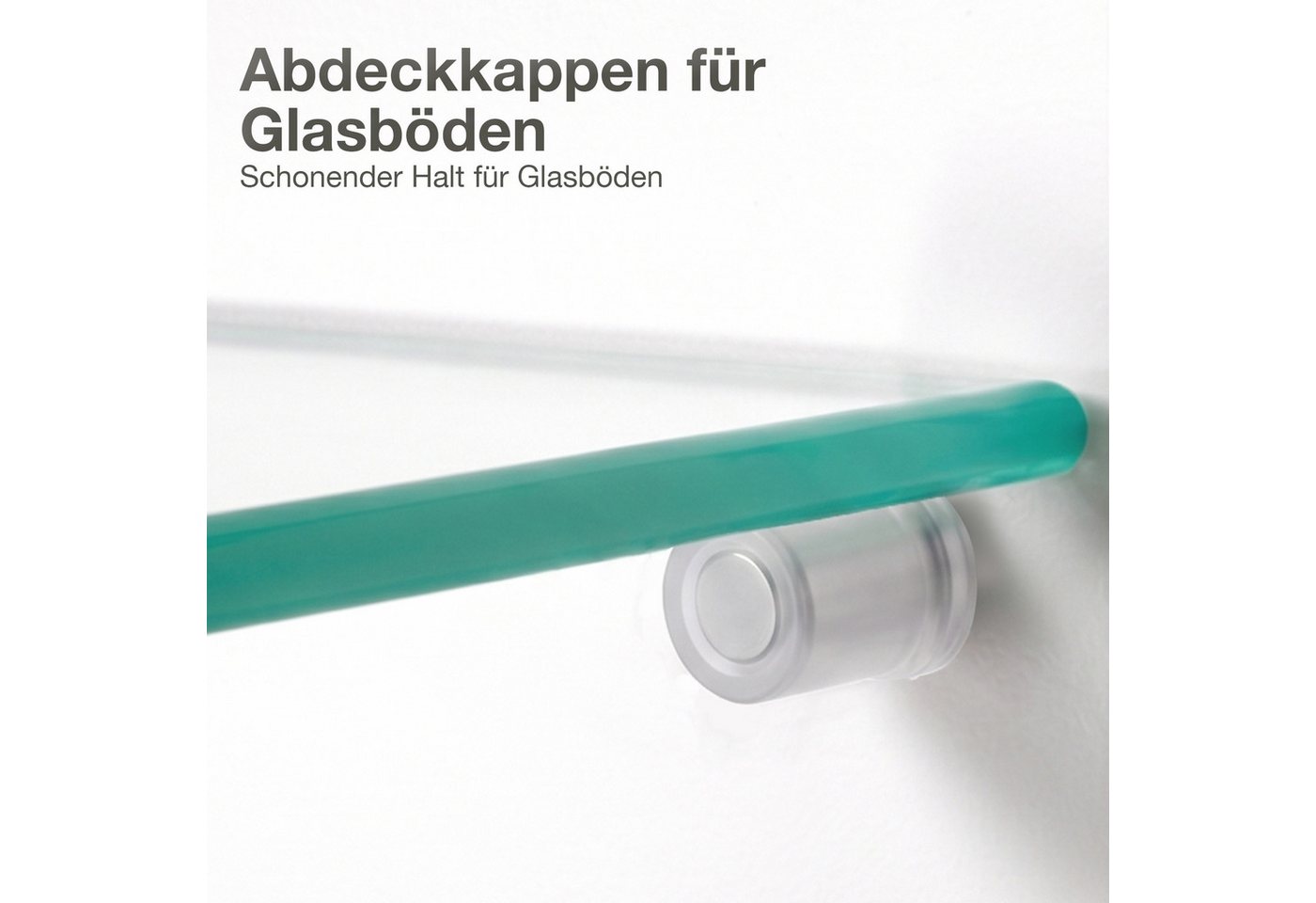 K-Möbel Wandregalhalter Bodenträger, Set 100-tlg., Für Glasboden und viel mehr – Bild 4 von 5
