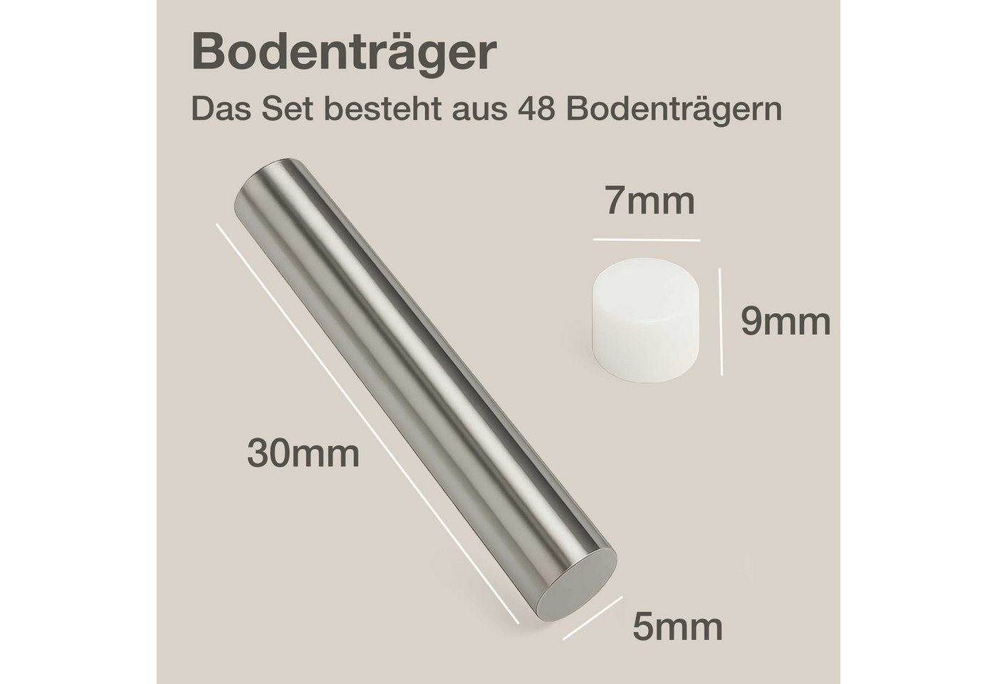 K-Möbel Wandregalhalter C1094-30, 48-tlg., inkl Abdeckkappen – Bild 2 von 5
