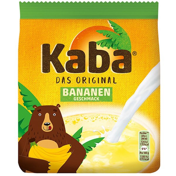 Kaba Kakao, Kaba das Original Getränkepulver Sorte Banane Nachfüllpack 400g