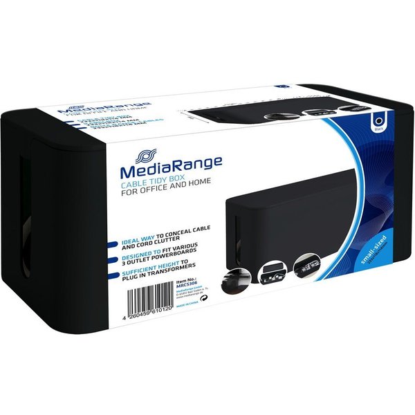 Mediarange Kabelbox Mediarange Cable tidy box Kabelbox S small sized schwarz