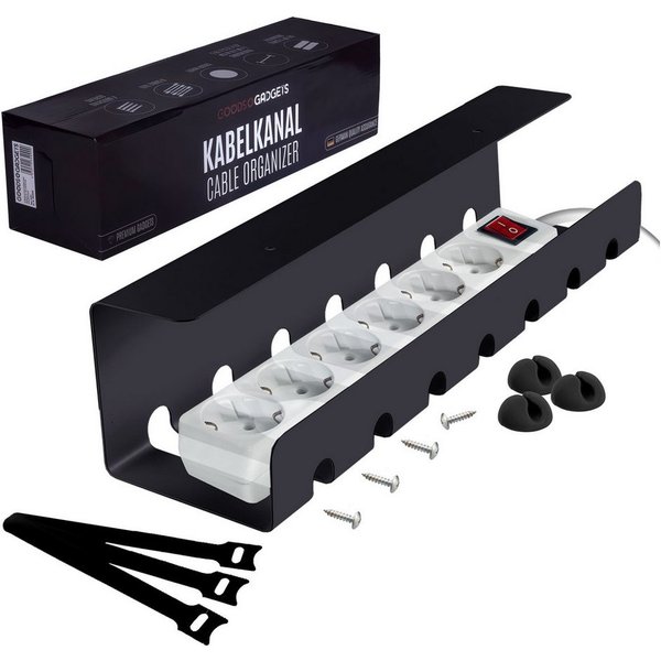Goods+Gadgets Kabelkanal Goods+Gadgets Kabelkanal – Kabelmanagement Schreibtisch & Kabelhalter (Kabelhalter, Kabelwanne, Kabelkorb, 1-St)