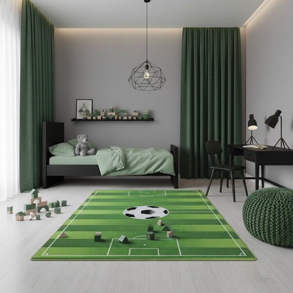 KADIMA DESIGN Kinderteppich TRAUN Spielteppich Kinderzimmer Waschbar Webteppich Rutschfest, Rechteckig, Höhe: 8 mm, 80x120 cm, Strapazierfähig Fußbodenheizung F