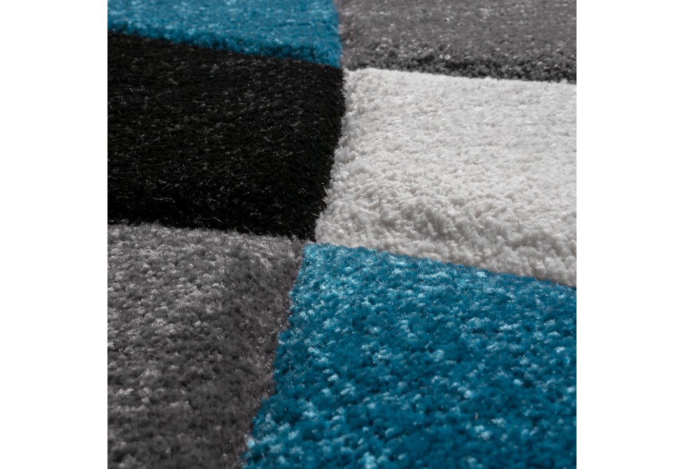 KADIMA DESIGN Teppich Abstrakt Wohnzimmer schmutzabweisend Teppich Kurzflor, Rechteckig, Höhe: 16 mm, Florhöhe: 12 mm, 100% Polypropylen, Rechteckig, 160x230cm, – Bild 3 von 4