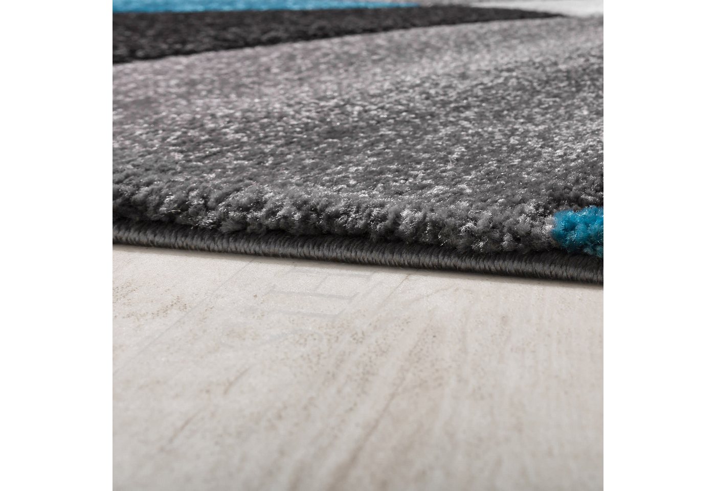 KADIMA DESIGN Teppich Abstrakt Wohnzimmer schmutzabweisend Teppich Kurzflor, Rechteckig, Höhe: 16 mm, Florhöhe: 12 mm, 100% Polypropylen, Rechteckig, 160x230cm, – Bild 4 von 4