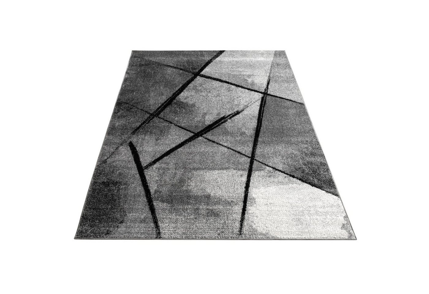 KADIMA DESIGN Teppich Abstraktes Linienmuster Wohnzimmer schmutzabweisend Teppich Kurzflor, Rechteckig, Höhe: 14 mm, Florhöhe: 10 mm, 100% Polypropylen, Rechtec – Bild 2 von 5