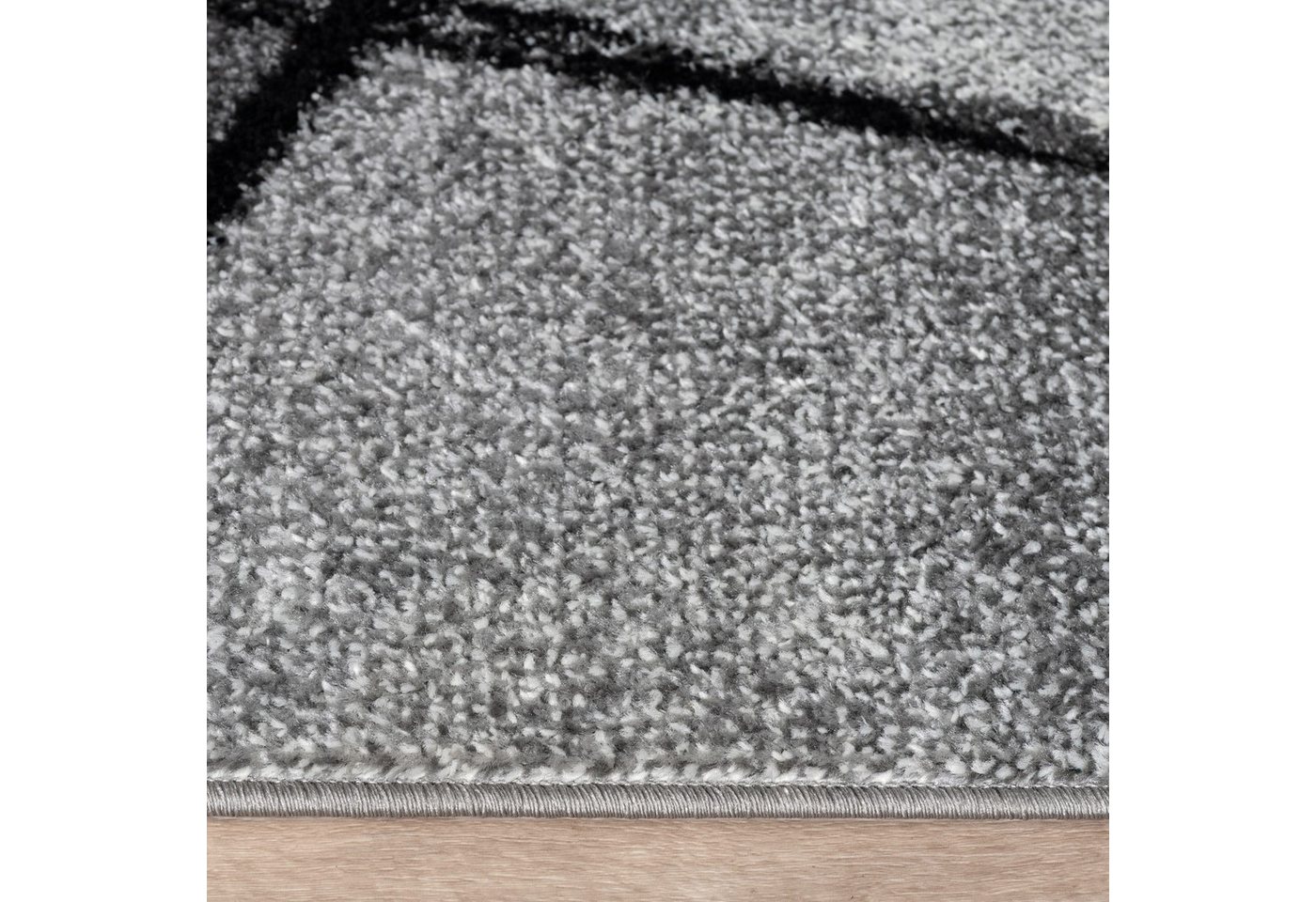 KADIMA DESIGN Teppich Abstraktes Linienmuster Wohnzimmer schmutzabweisend Teppich Kurzflor, Rechteckig, Höhe: 14 mm, Florhöhe: 10 mm, 100% Polypropylen, Rechtec – Bild 4 von 5