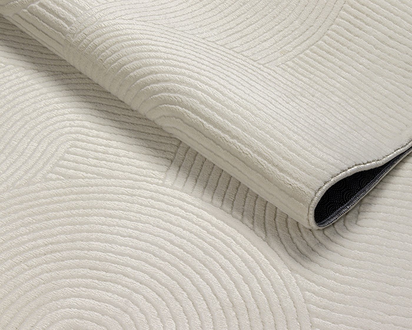 KADIMA DESIGN Teppich DALAR Creme Teppichläufer 80x150 Geometrisch Polypropylen Antirutsch, Läufer, Höhe: 9 mm, Saugroboter-geeignet, Strapazierfähig, Farbecht, – Bild 5 von 5