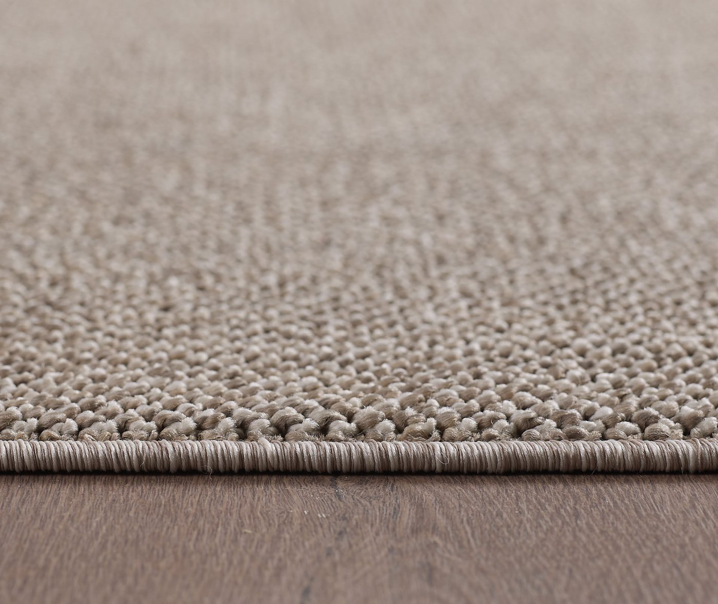 KADIMA DESIGN Teppich Flachgewebe Teppich CIMA Küche Läufer Rund Einfarbig Beige Braun, Rechteckig, Höhe: 7 mm, Braun, 60x100 cm, Webteppich Strapazierfähig Uni – Bild 5 von 5