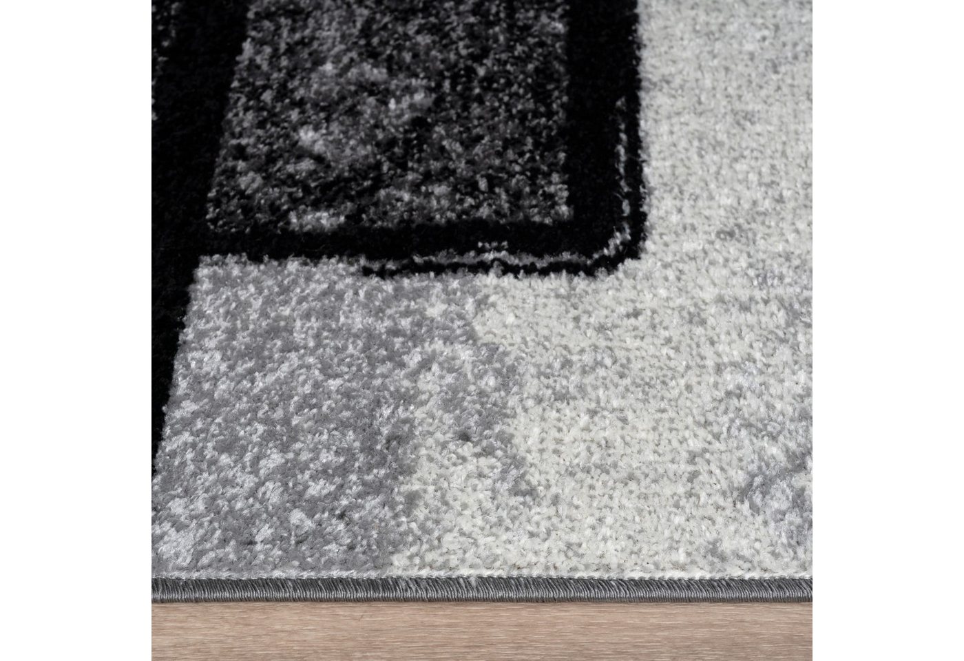 KADIMA DESIGN Teppich Geometrisches Rechteckmuster Wohnzimmer Teppich Kurzflor, Rechteckig, Höhe: 14 mm, Florhöhe: 10 mm, 100% Polypropylen, Rechteckig, 60x100c – Bild 4 von 5