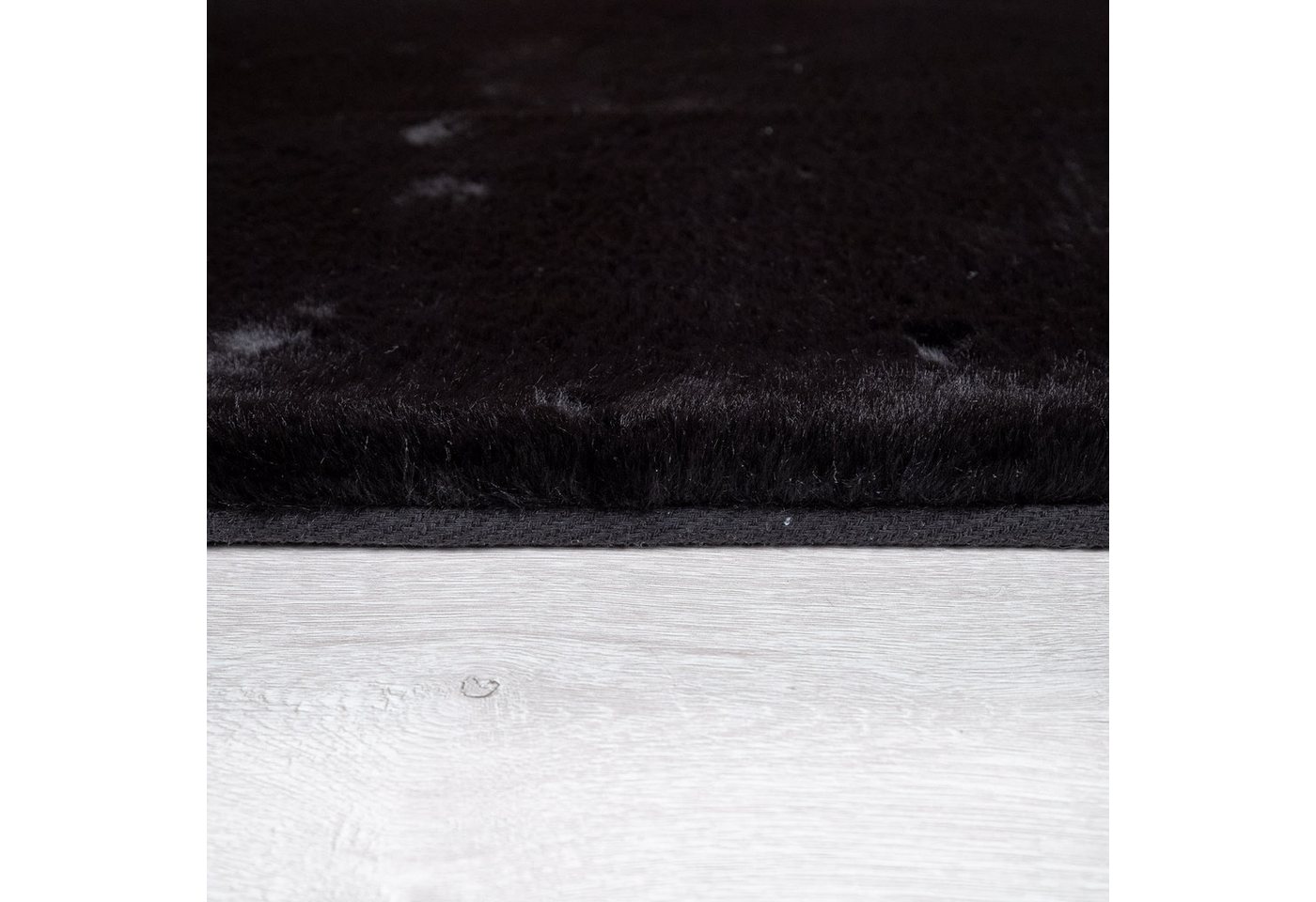 KADIMA DESIGN Teppich Unifarben 100% Polyester schmutzabweisend Hochflor Teppich, Rechteckig, Höhe: 26 mm, Florhöhe: 22 mm, Rücken aus Baumwolle, Läufer, 60x90c – Bild 4 von 4
