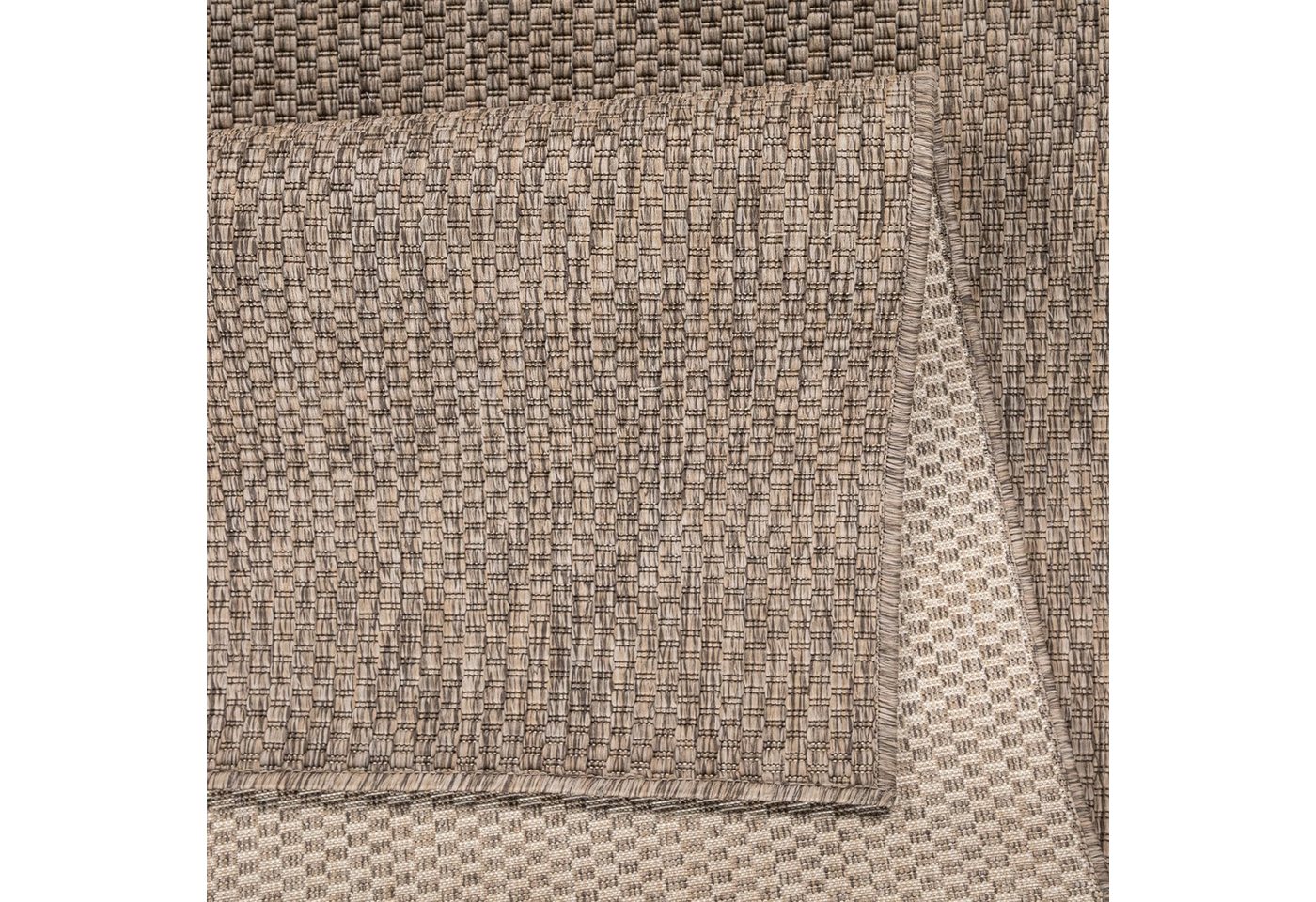 KADIMA DESIGN Teppich Unifarben Wohnzimmer schmutzabweisend Teppich Kurzflor, Rechteckig, Höhe: 4 mm, 100% Polypropylen,60x100, Braun – Bild 2 von 4