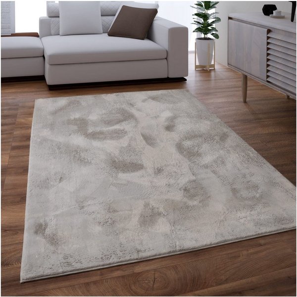 KADIMA DESIGN Teppich waschbar Einfarbig Wohnzimmer schmutzabweisend Teppich Kurzflor, Rechteckig, Höhe: 14 mm, Florhöhe: 10 mm, 100% Polyester, Rechteckig, 60x
